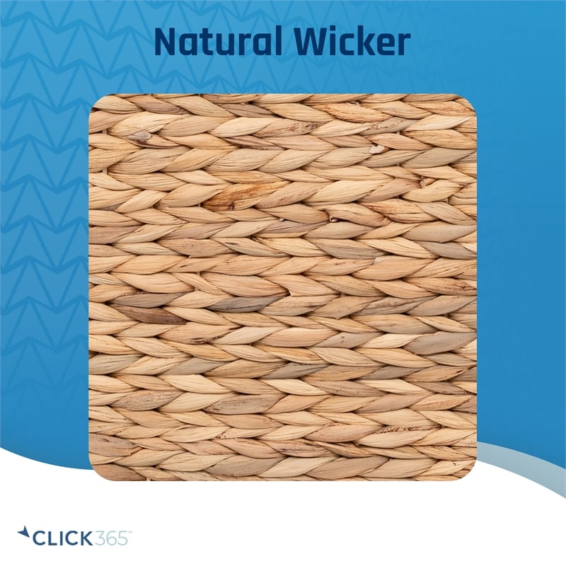 Click365 Storage Trunk Farmhouse Style Large Deep Woven Natural Wicker Chest