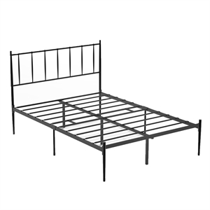 louise black full platform bed frame with 12.3 in. height underbed storage space