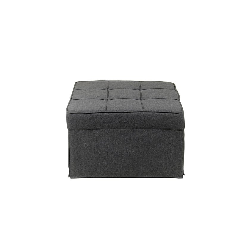 Alexent 4-in-1 Multi-Function Folding Adjustable Fabric Sofa Chair Bed in Gray