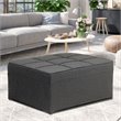Alexent 4-in-1 Multi-Function Folding Adjustable Fabric Sofa Chair Bed in Gray