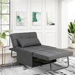 Alexent 4-in-1 Multi-Function Folding Adjustable Fabric Sofa Chair Bed in Gray
