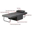 Alexent 4-in-1 Multi-Function Folding Adjustable Fabric Sofa Chair Bed in Gray