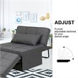 Alexent 4-in-1 Multi-Function Folding Adjustable Fabric Sofa Chair Bed in Gray