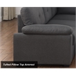 Alexent Sleeper Sectional Sofa Pull Out Bed w/ Storage Fabric Sofa Bed Dark Gray