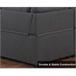 Alexent Sleeper Sectional Sofa Pull Out Bed w/ Storage Fabric Sofa Bed Dark Gray