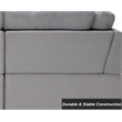 Alexent 5-Seat Modern Fabric Sleeper Sectional Sofa with Storage Gray