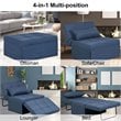 Alexent 4-in-1 Multi-Function Folding Adjustable Fabric Sofa Chair Bed in Blue