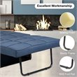 Alexent 4-in-1 Multi-Function Folding Adjustable Fabric Sofa Chair Bed in Blue