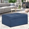 Alexent 4-in-1 Multi-Function Folding Adjustable Fabric Sofa Chair Bed in Blue