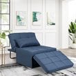 Alexent 4-in-1 Multi-Function Folding Adjustable Fabric Sofa Chair Bed in Blue