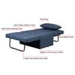 Alexent 4-in-1 Multi-Function Folding Adjustable Fabric Sofa Chair Bed in Blue
