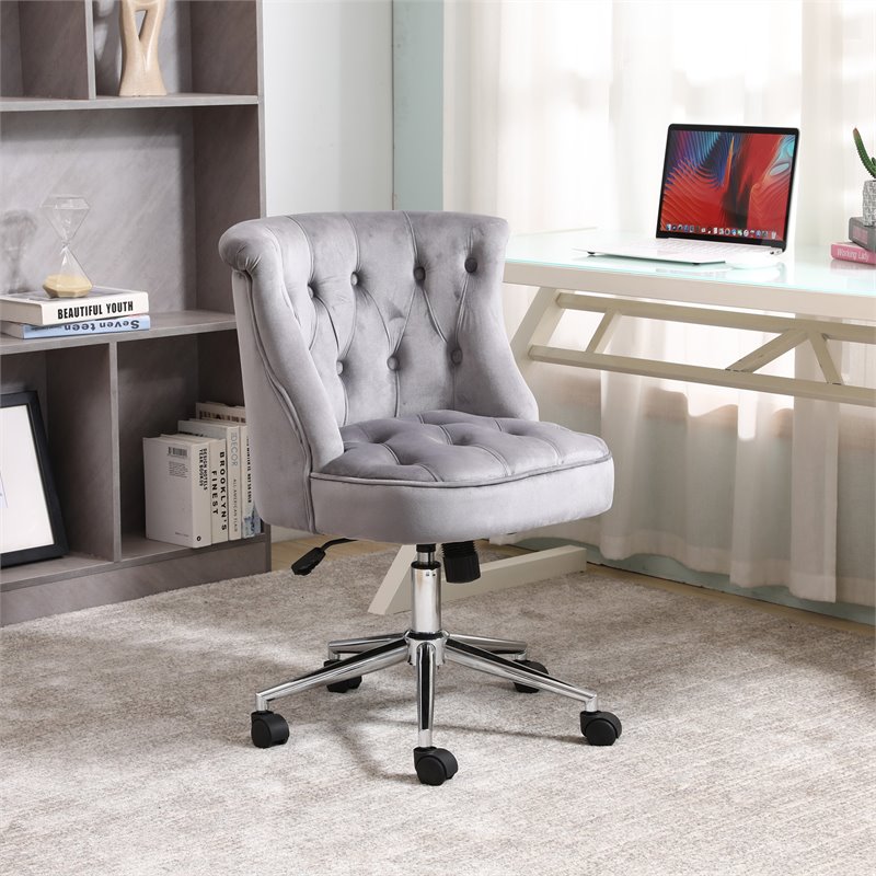 Crushed velvet computer chair hot sale