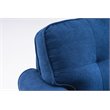 Alexent Calma Modern Linen Fabric Indoor Chaise Lounge in Blue