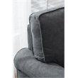 Alexent Calma Modern Linen Fabric Indoor Chaise Lounge in Gray