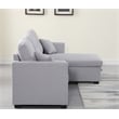 Alexent 3-Seat Modern Fabric Sleeper Sectional Sofa with Storage in Ash