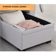 Alexent 3-Seat Modern Fabric Sleeper Sectional Sofa with Storage in Ash