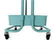 Alexent 4-Tier Plastic Storage Organizer Rolling Cart with Slim Shelves in Blue