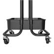 Alexent 2-Tier Table Top Plastic Storage Trolley Rolling Cart Organizer in Black