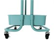 Alexent 2-Tier Table Top Plastic Storage Trolley Rolling Cart Organizer in Blue