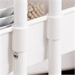 Alexent 3-Tier Table Top Plastic Storage Trolley Rolling Cart Organizer in White