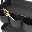Alexent 3-Tier Table Top Plastic Storage Trolley Rolling Cart Organizer in Black