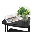 Alexent 3-Tier Table Top Plastic Storage Trolley Rolling Cart Organizer in Black
