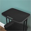 Alexent 3-Tier Table Top Plastic Storage Trolley Rolling Cart Organizer in Black