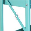 Alexent 3-Tier Modern Metal Storage Utility Rolling Cart with Foldable in Blue