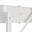 Alexent 3-Tier Modern Metal Storage Utility Rolling Cart with Foldable in White