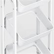 Alexent 3-Tier Modern Metal Storage Utility Rolling Cart with Foldable in White