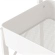 Alexent 3-Tier Modern Metal Storage Utility Rolling Cart with Foldable in White