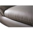 Alexent Modern Faux Leather Upholstered Living Room Sofa in Gray