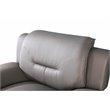 Alexent Modern Faux Leather Upholstered Living Room Sofa in Gray