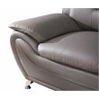 Alexent Modern Faux Leather Upholstered Living Room Sofa in Gray