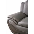 Alexent Modern Faux Leather Upholstered Living Room Sofa in Gray