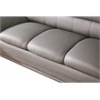 Alexent Modern Faux Leather Upholstered Living Room Sofa in Gray