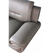 Alexent Modern Faux Leather Upholstered Living Room Sofa in Gray