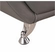 Alexent Modern Faux Leather Upholstered Living Room Sofa in Gray