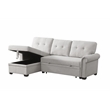 Alexent Classic Reversible Fabric Sleeper Sofa with Storage Chaise - LIGHT GRAY