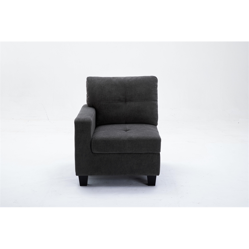 Alexent Modular 5Pc Sectional Sofa Contemporary Couch - DARK GRAY