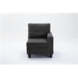 Alexent Modular 7Pc Sectional Sofa Contemporary Couch w Ottoman DARK GRAY