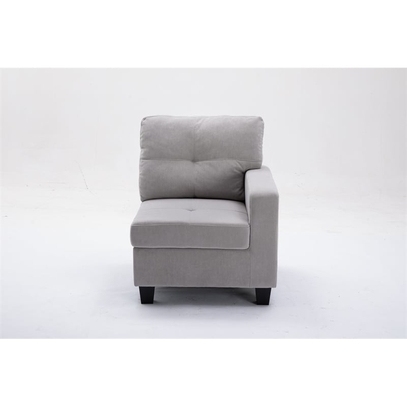Alexent Modular 6Pc Sectional Sofa Contemporary Couch - LIGHT GRAY