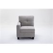 Alexent Modular 6Pc Sectional Sofa Contemporary Couch - LIGHT GRAY