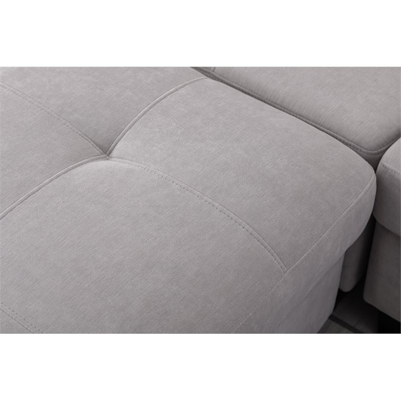 Alexent Modular 6Pc Sectional Sofa Contemporary Couch - LIGHT GRAY