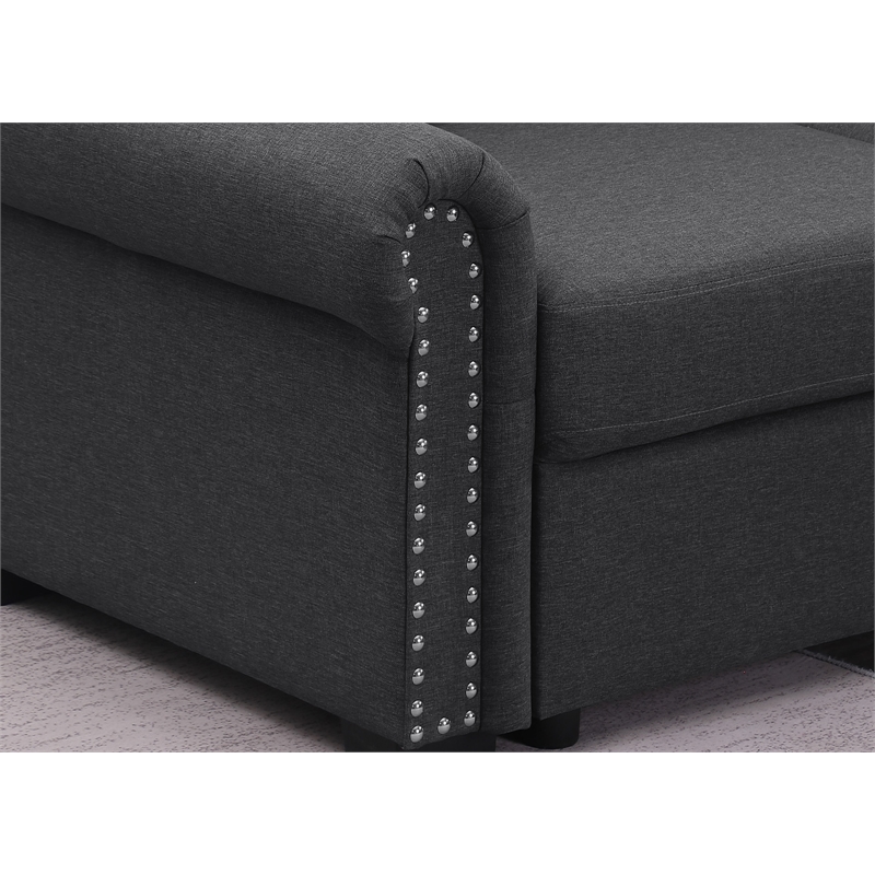 Alexent Sofa Sleeper Couch for Living Room Fabric Pull Out Couch Bed w/ Storage