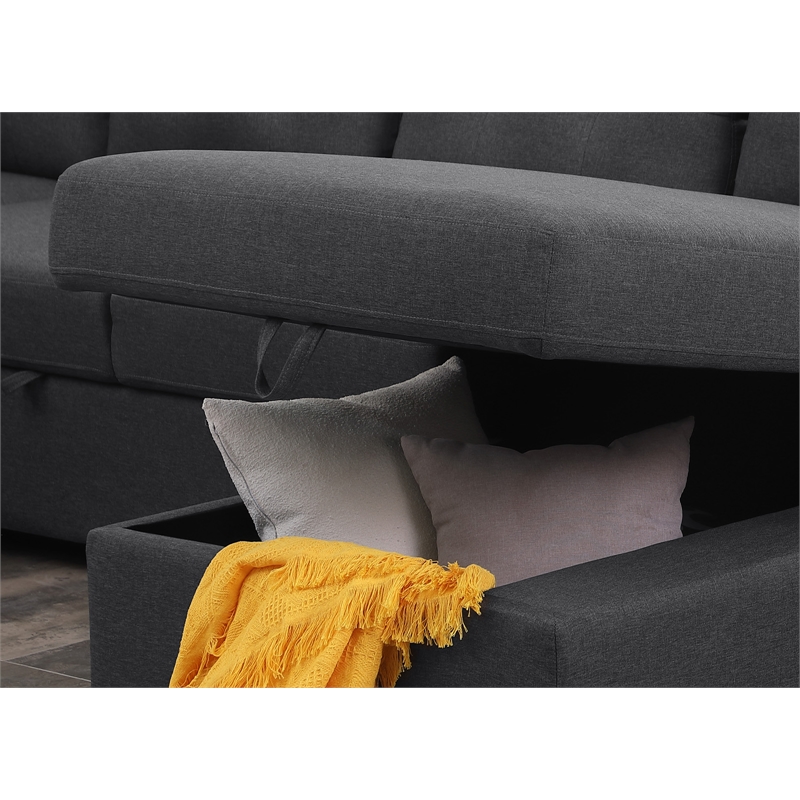 Alexent Sofa Sleeper Couch for Living Room Fabric Pull Out Couch Bed w/ Storage