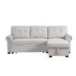 Alexent Classic Reversible Fabric Sleeper Sofa with Storage Chaise - LIGHT GRAY