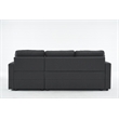 Alexent Traditional Fabric Sleeper Sofa with Storage Compartment -DARK GRAY