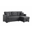 Alexent Sleeper fabric Sofa Sectional w Reversible Storage DARK GRAY