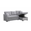 Alexent Sleeper Sofa Convertible Sectional w Reversible Storage LIGHT GRAY
